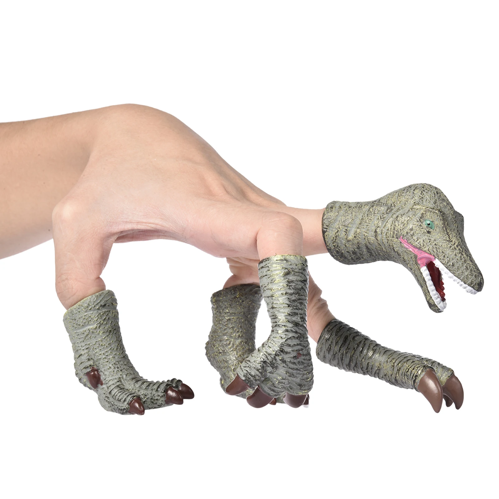 

Dinosaur Finger Puppets Set with Heads and Feet Bath Toys for Kids Birthday Party Supplies Favors Treasure Finger Puppets