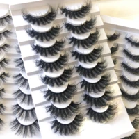 8pairs fluffy mink lashes soft dramatic and lashes natural for beauty makeup tool false eyelashes 25mm lash extension supplies