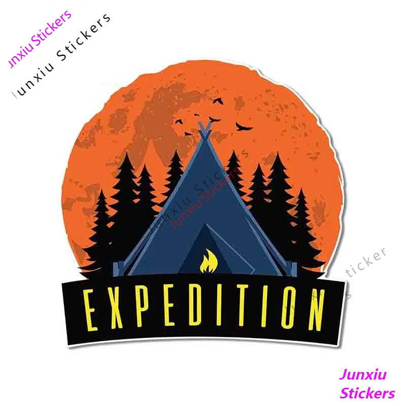 

Cartoon Graffiti Adventure Night Expedition Bonfire Camping Car Stickers Refined Personality Creative Car Stickers Decoration