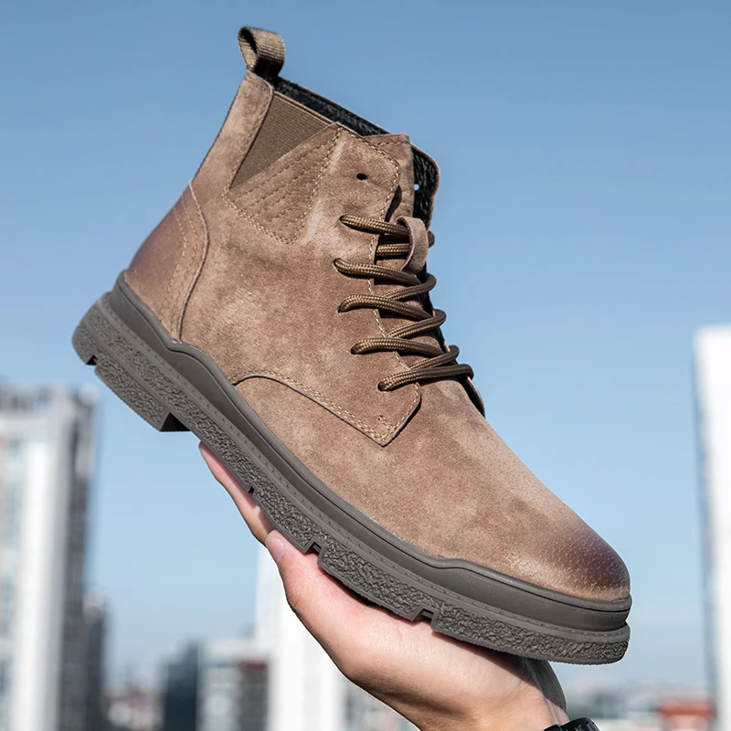 

Fashion Men Chelsea Boots Classic Suede Leather Business Ankle Boots Autumn Winiter New Italian Designer Casual Shoes Men Botas