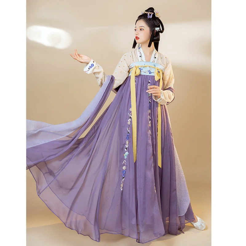 

MoYuMao оригинальный танцевальный костюм династии Тан женский элегантный фиолетовый Сказочный карнавал танцевальные платья лето Новинка