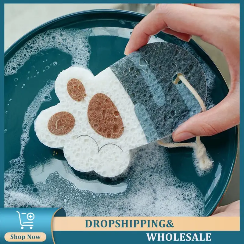 

1PC Home Kitchen Cleaning Sponges Dishwashing Sponge Compressed Wood Pulp Sponge Cleaning Supplies Kitchen Cleaning Tools