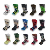hot sale marvel anime print socks mens women funny socks personality anime socks cartoon fashion skarpety quality pattern