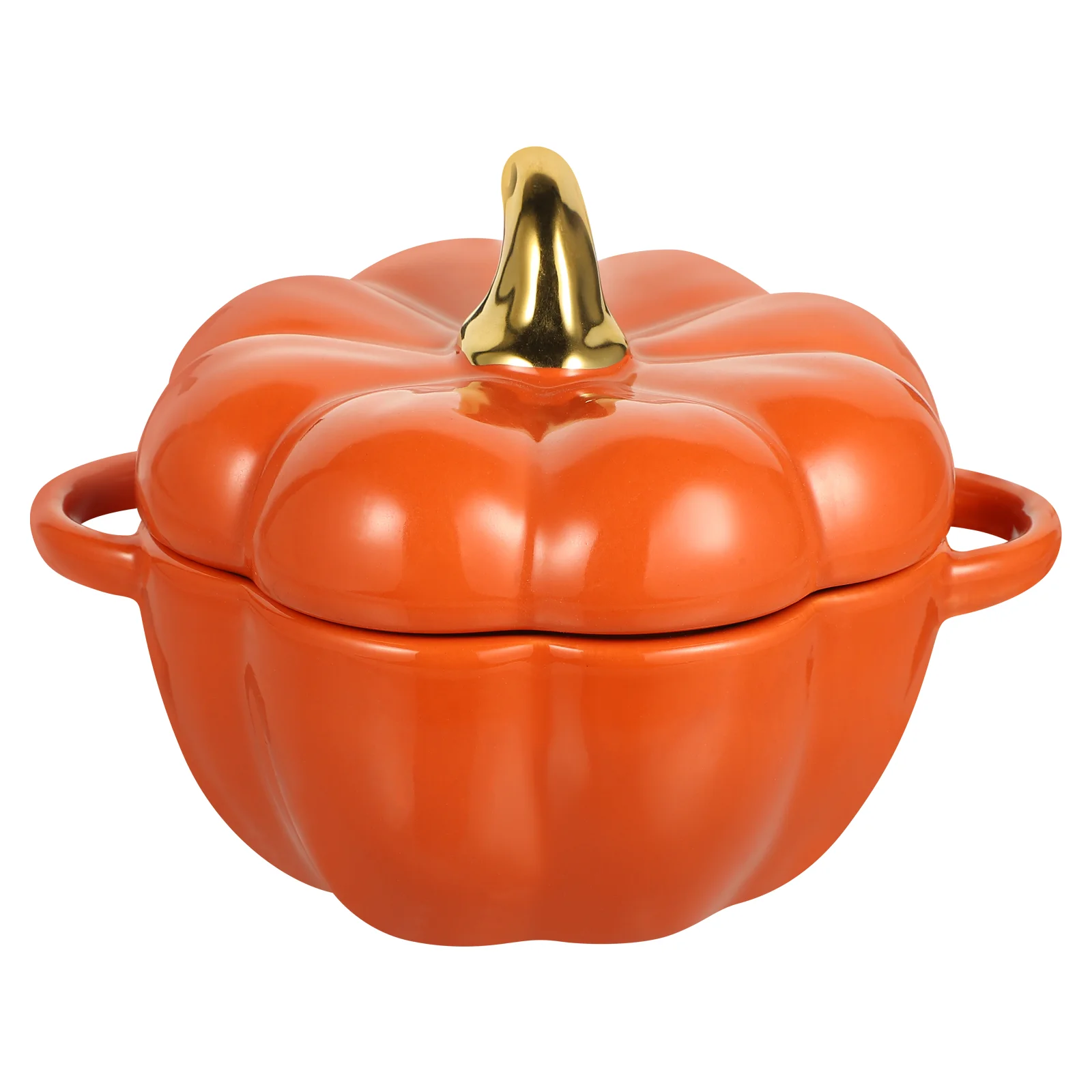 

Dessert Bowl Pumpkin Child Go Food Containers Lids Ceramic Stewing Pot Ceramics