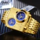 Luxury Big Szie Watch For Men Oulm Top Brand Man Military Gold Wristwatch Male Quartz Clock Men's Sport Watches Reloj Hombre Other Image