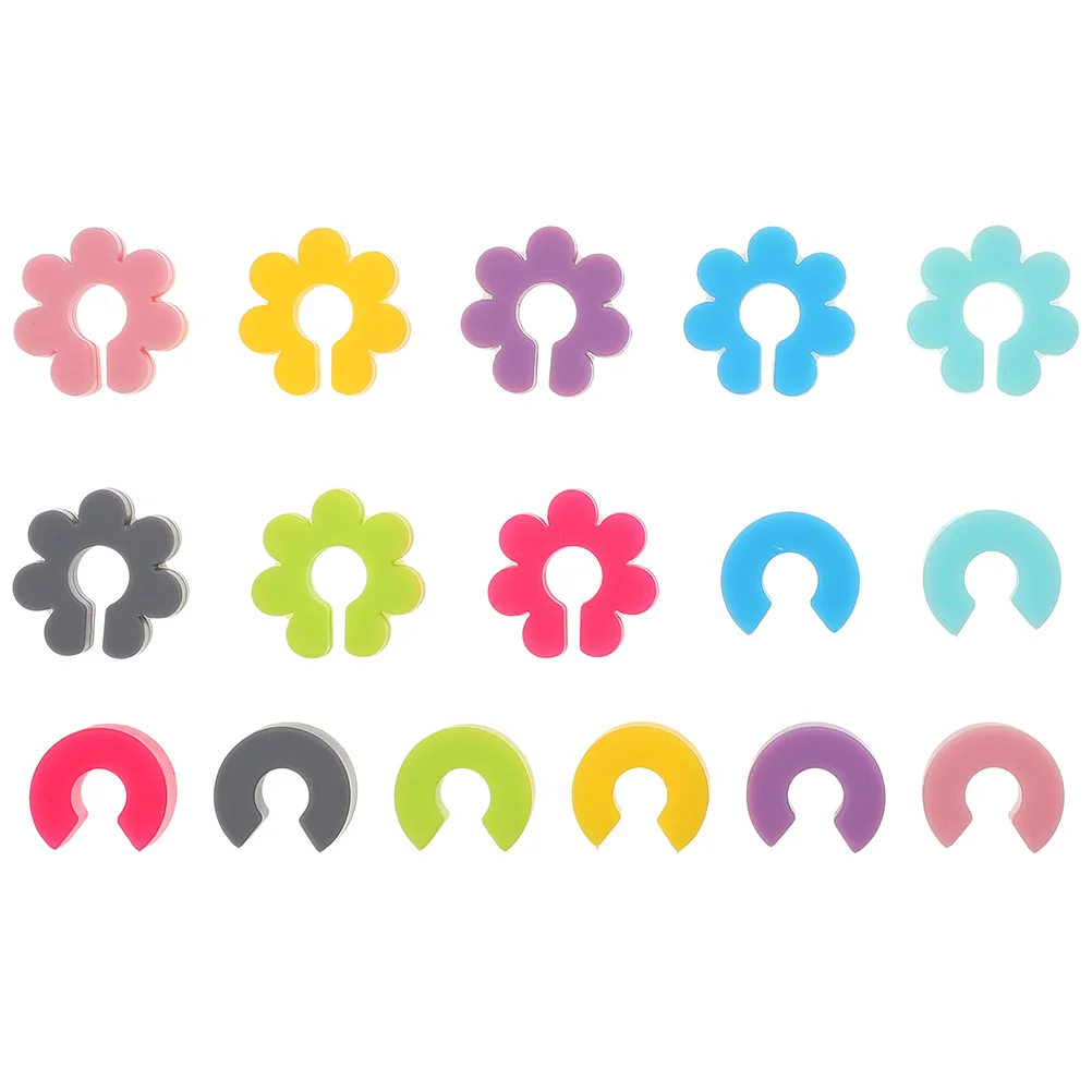 

16 Pcs Glass Marker Makers Tags Cup Sign Silicone Flower Silica Gel Creative Drink Man Identifying Pendants Shape Markers