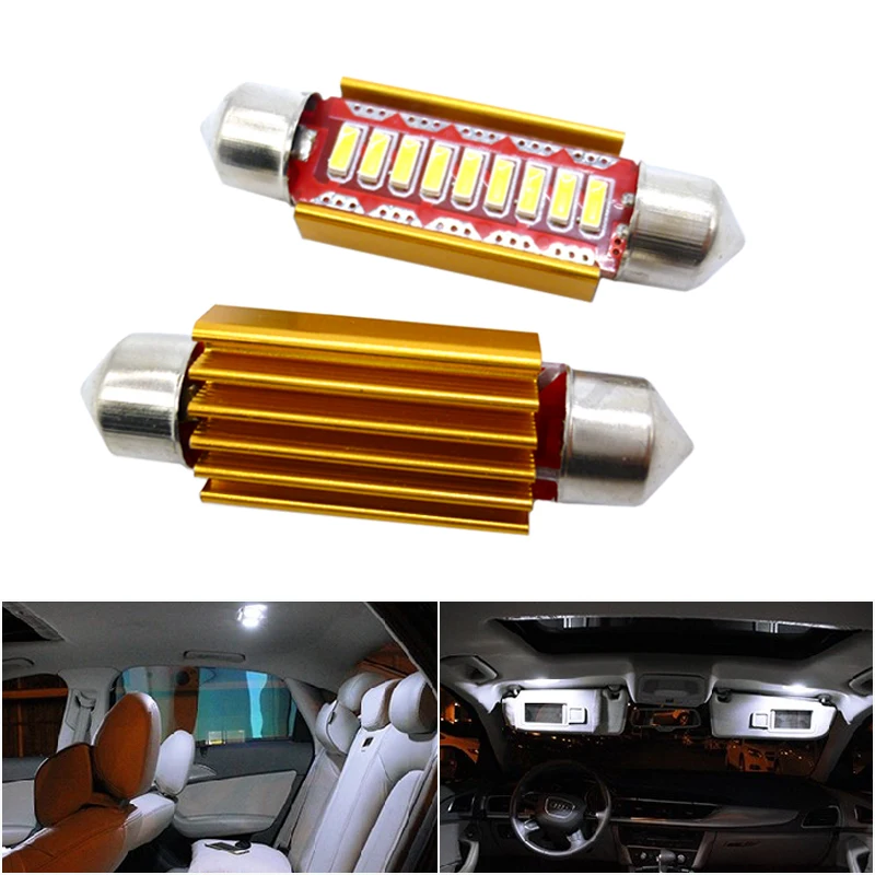 

2x Vehicle Led Interior Light License Plate Lamp Bulbs For Peugeot 307 206 308 407 207 3008 406 208 508 301 2008 408 5008