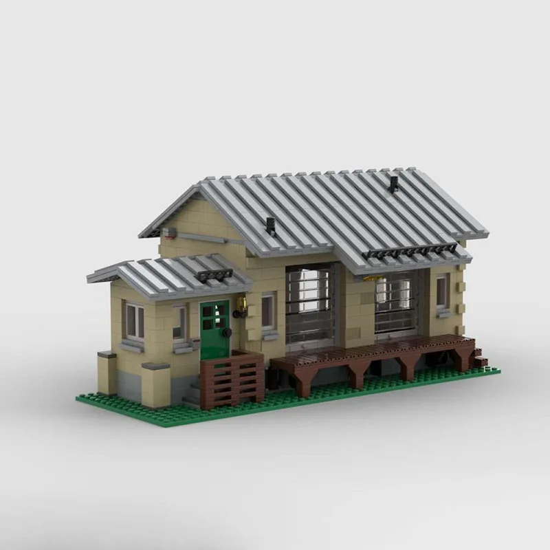 Модульный железнодорожный павильон из строительных блоков Moc - модель Eisenbahn Güterschuppen, технологические блоки, рождественский конструктор, подарки для самостоятельной сборки (art.: 3920db73d2bcc) - 3920db73d2bcc