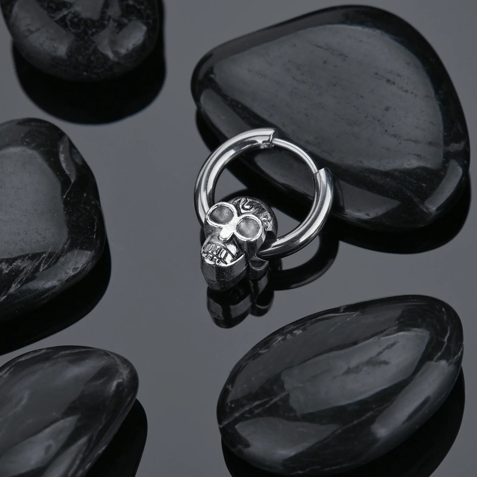 Круглые серьги в стиле панк-рок 1 шт. модное кольцо для ушей из нержавеющей стали