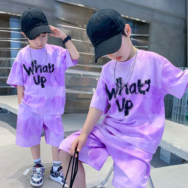 

Outfits Boys Two-piece Boy + Sports Loose Streetwear Shirt Short Shorts 2023 Sleeve Suit New Baby Set Summer Children
