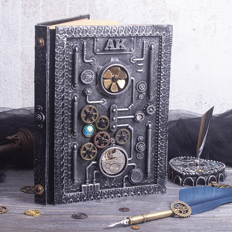 Vintage Retro Steampunk Hand Account Book Personalized 3D Relief  Diary A5 Size Creative Notebook