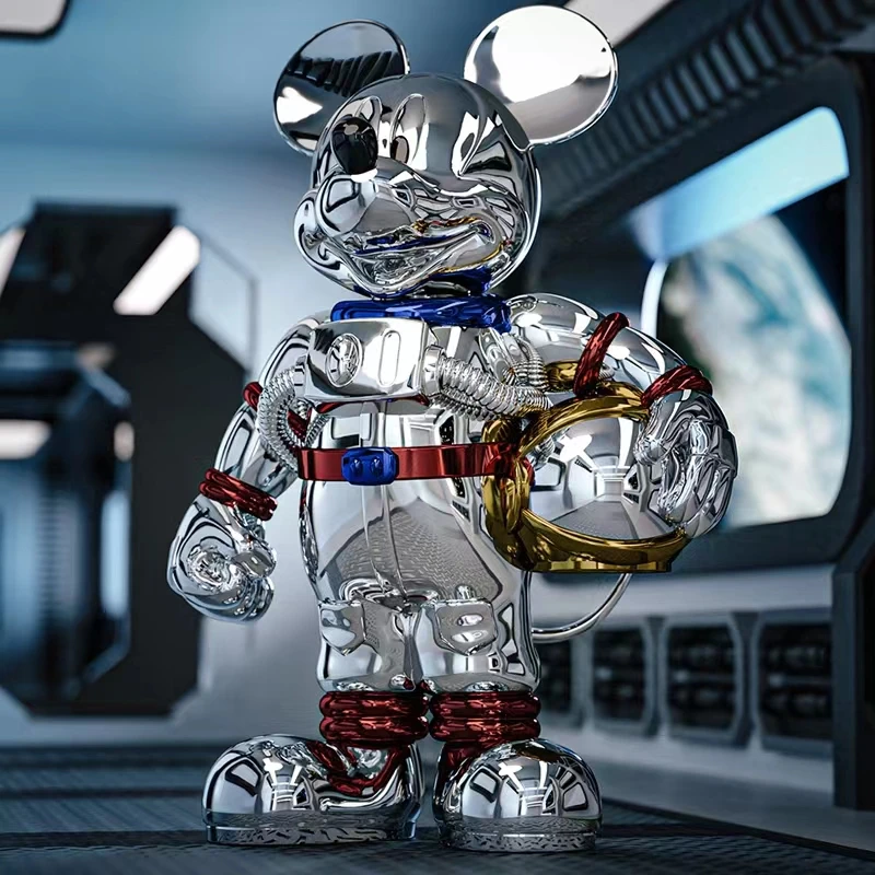 

Футуристическая зеркальная цветная Гальваническая мультяшная мышь астронавт космонавт настольное украшение модные игрушки подарки