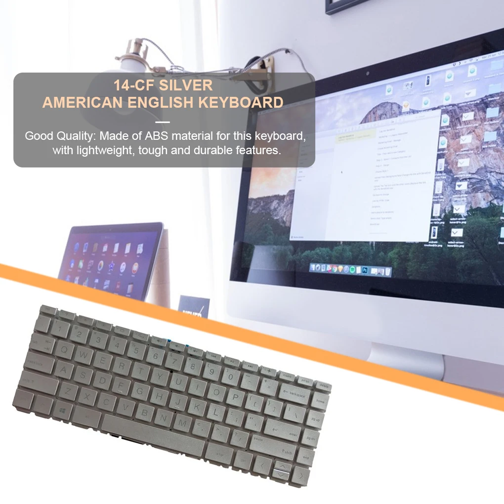 

Клавиатура английская Qwerty серебряные компьютерные компоненты блокнота 14-cf1013ds