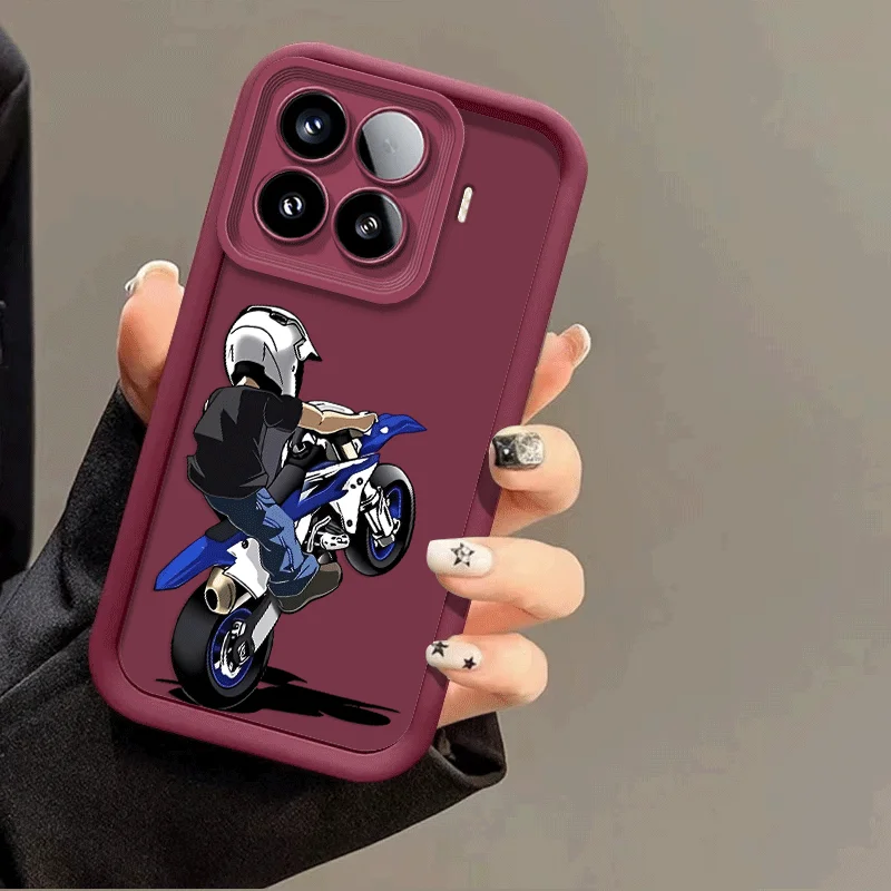 Фото Гибкий силиконовый чехол для Xiaomi 17T 15T Pro Mi 17 15 5G, защитный чехол с ударопрочным принтом Motocyber. №4
