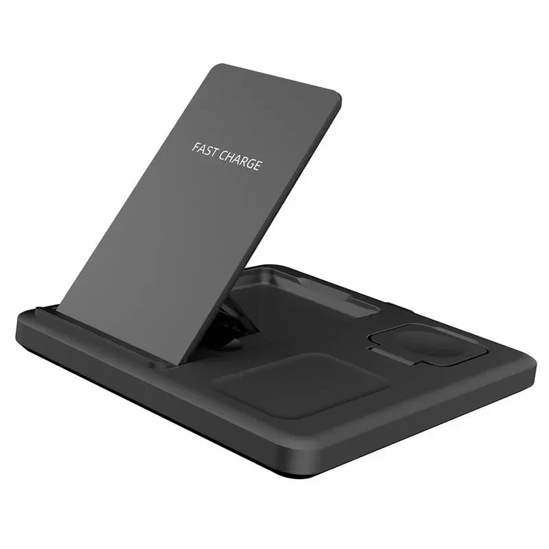 

3 In 1 Charging Station Mobile Phone Watch Earphone Wireless Charger Cell Phone Charging Device Foldable Charging Dock Pad Stand