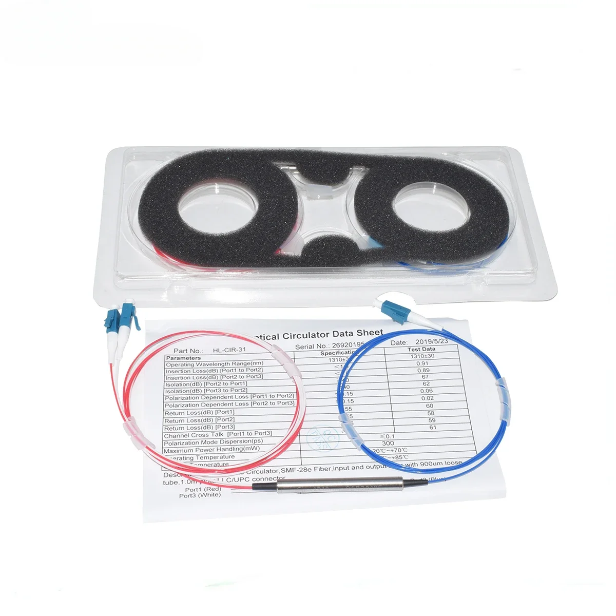 1310 нм 1550 3-портовый поляризационный нечувствительный оптический циркулятор