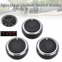 3pcs black silver switch knob heater climate control button ac for toyota tacoma vios 02 14 car accessories