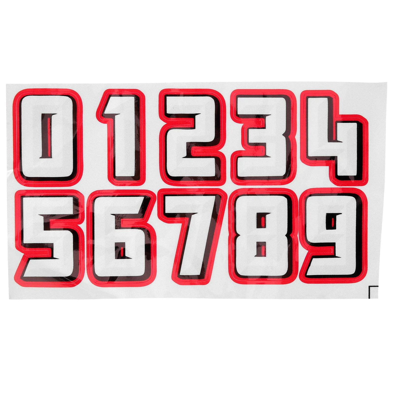 

10 Pcs Baseball Cap Stickers Decor Number Design Decorative Reflective Film Football Decals Sports Award