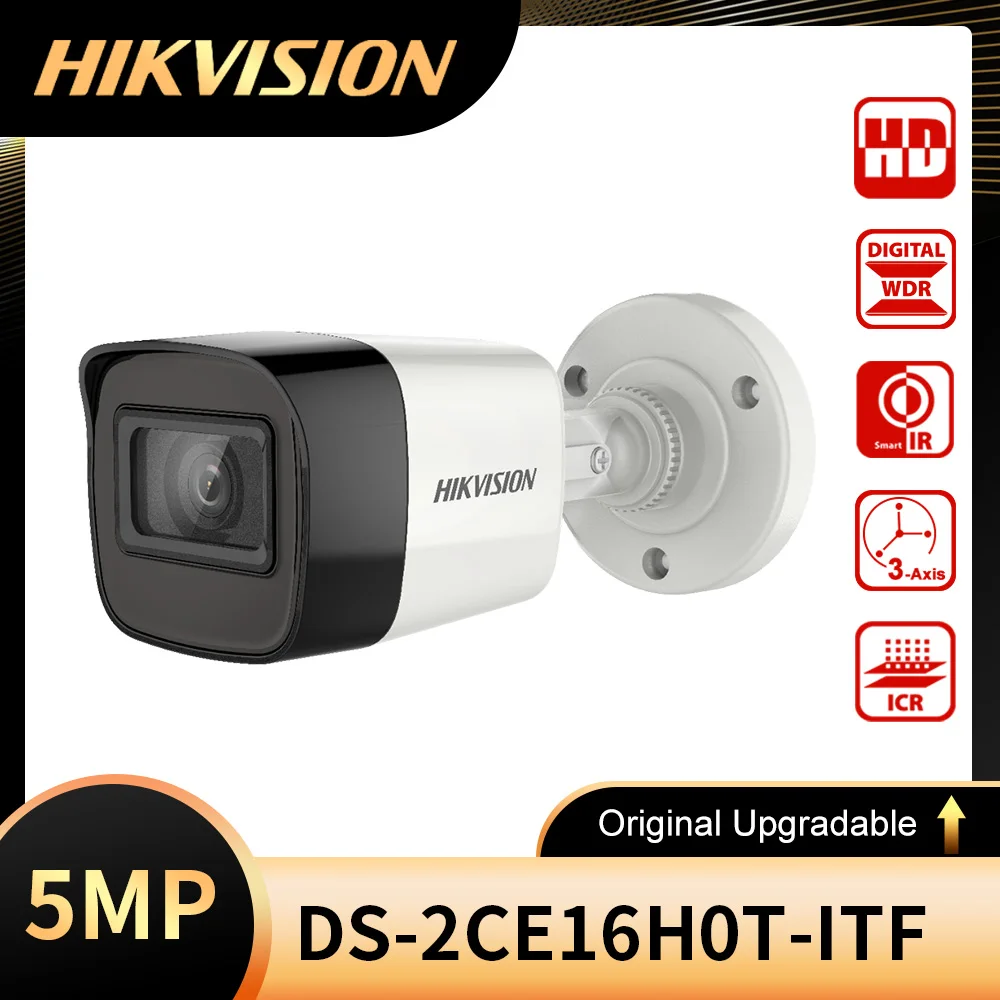 

Оригинальная камера hikvision DS-2CE16H0T-ITF 5 МП, видеовыход 4 в 1 (переключаемый TVI/AHD/CVI/CVBS)