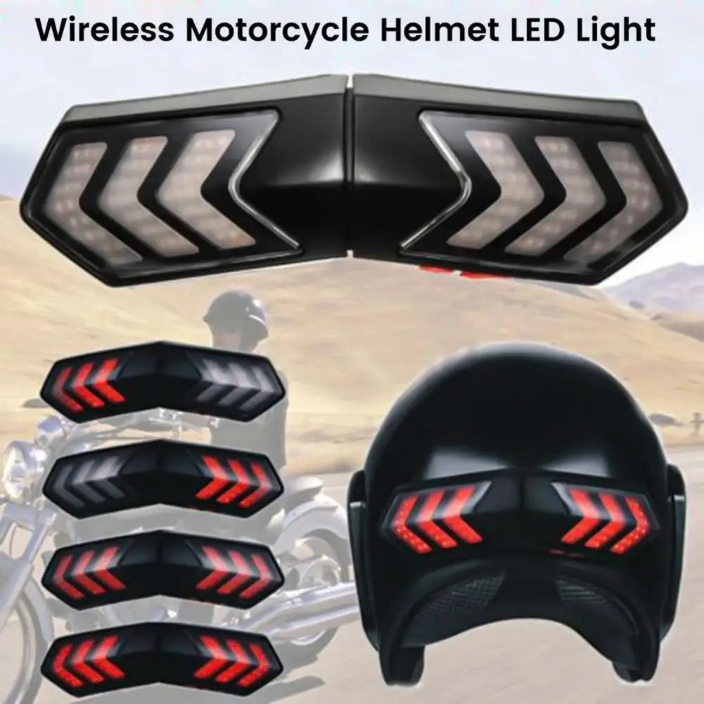 Helmet Brakelight Helmet Safety Lamp Driving Helmet Turn Signal Lights High Brightness Wireless Motorcycle Helmet Brake Light