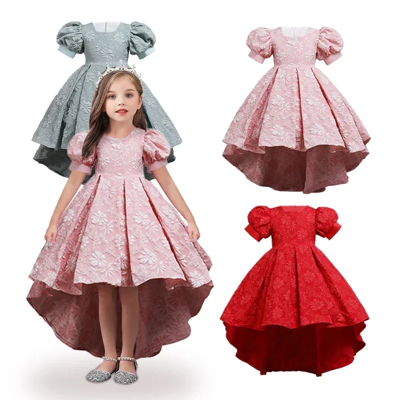 2023 Новый дизайн красивое жаккардовое платье martin с хвостом детская одежда модное