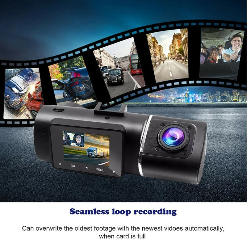 

Dash Cam Front and Rear Camera CAR DVR Car Video Recorder Vehicle Black Box FULL HD 1080P Night Vision Driver Recorder