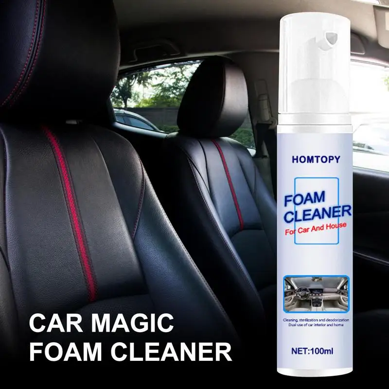 100ML Multipurpose Foam Cleaner Spray Foam Cleaner For Car And House Lemon Flavor Leather Decontamination Car Interior Seat