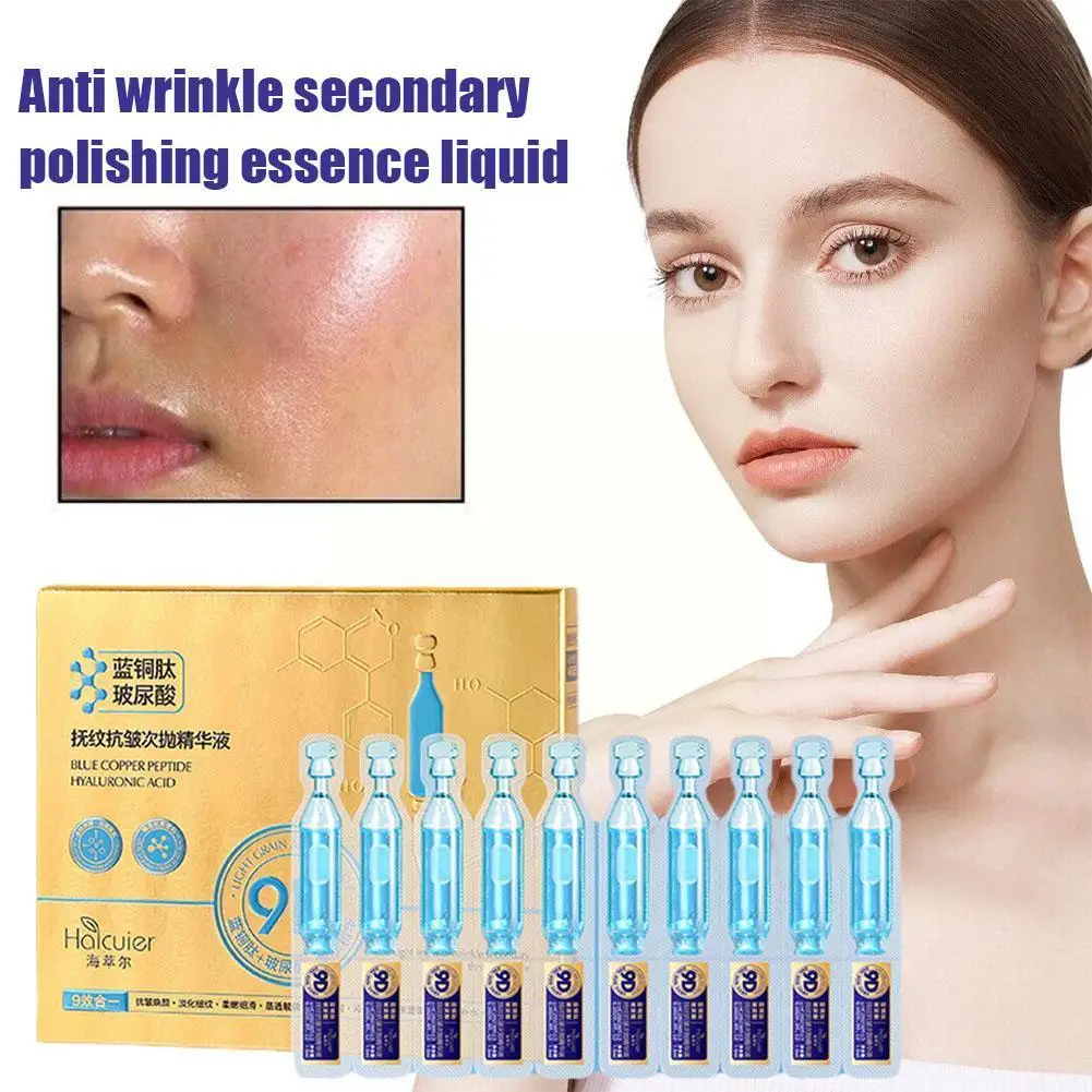 

Hyaluronic Acid Serum Blue Face Peptide Sub-polish The Wrinkle Serum Soothes Skin Essence Face Hydroserum Quick J4X6