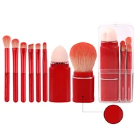 new 8 in 1 makeup brushes with box portable retractable beauty makeup tool foundation eye shadow concealer blush makeup brush
