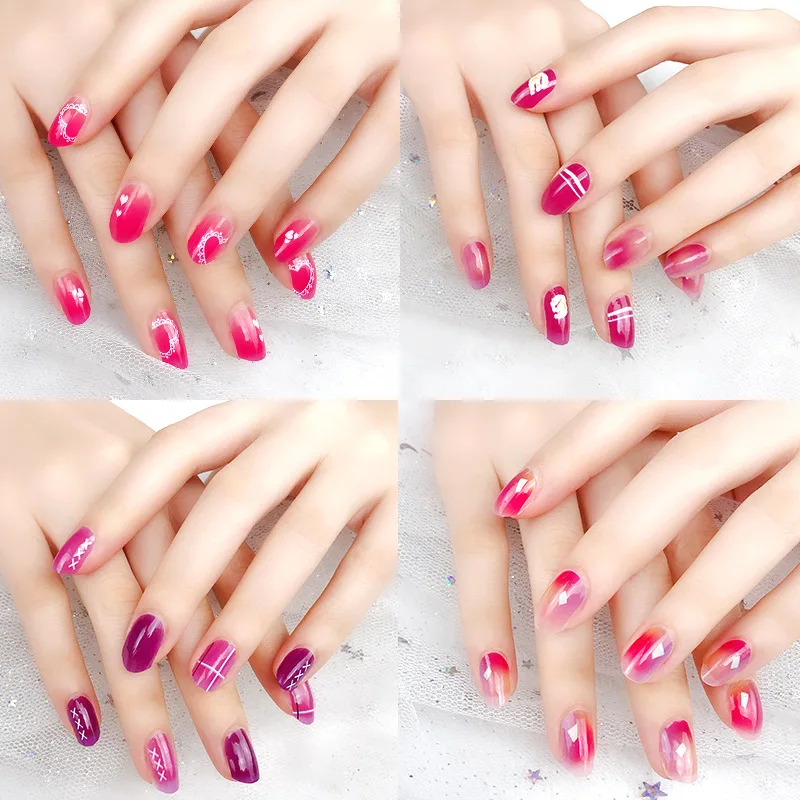 

Clear Simple 1set Nail Wraps Art Decorations Gem Sticker Full Coverage Nails Art Design Nail Art Diy Solid Diamond Starry Sky
