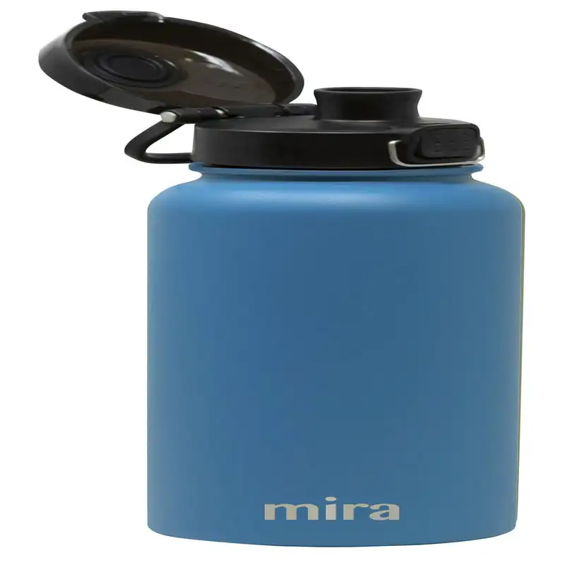 

oz Stainless Steel | Vacuum Insulated Metal Flask Keeps Cold for 24 Hours, Hot for 12 Hours | BPA-Free One Touch Spout Lid Cap