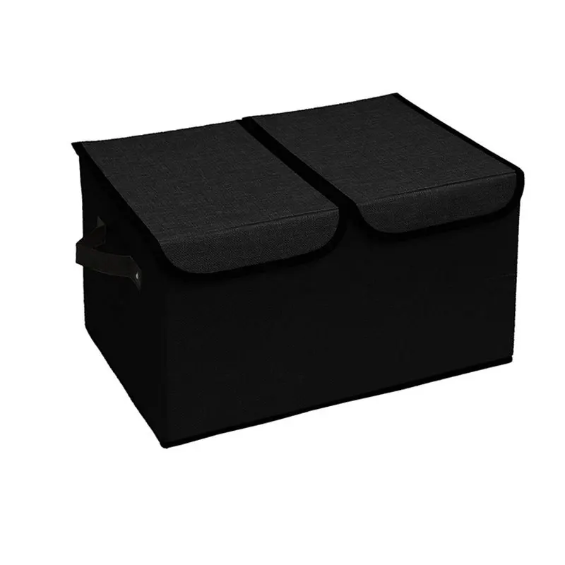 

Cotton And Linen Cloth Dual Cover Clothing Finishing Box Folding Storage Box 78692069