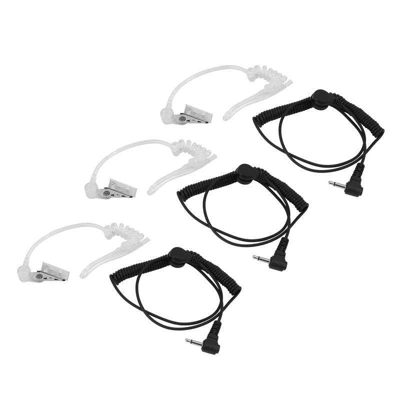 

3X RHF 617-1N 3,5 мм приемник/Слушайте только гарнитура для охраны наушники с прозрачной акустической катушкой