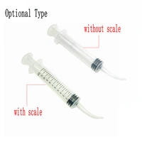 14pcs clear disposable dental irrigation syringe with curved tip dental kit tooth transparent whitening dental instrument 12ml