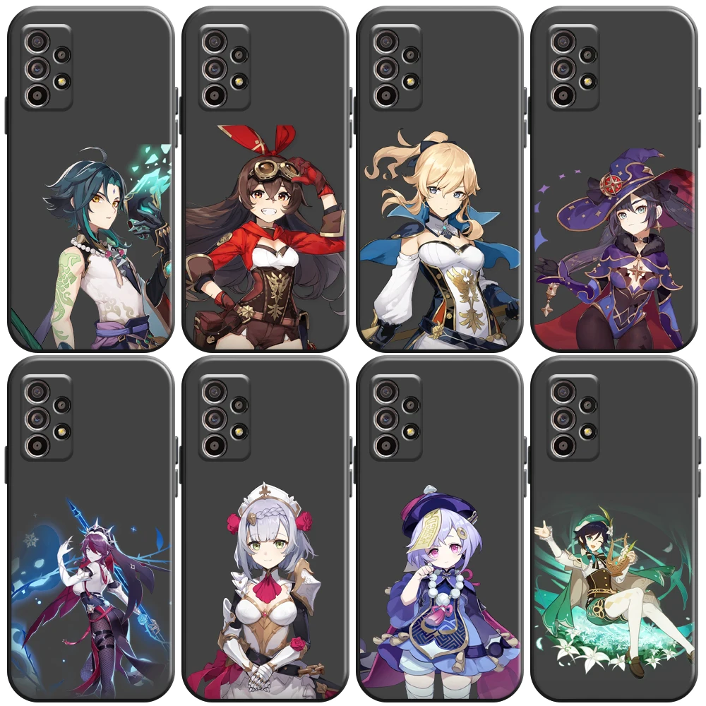 

Genshin Impact Project Game Phone Case For Samsung Galaxy S20 S20FE S20 Ulitra S21 FE Plus Ultra Liquid Silicon Back