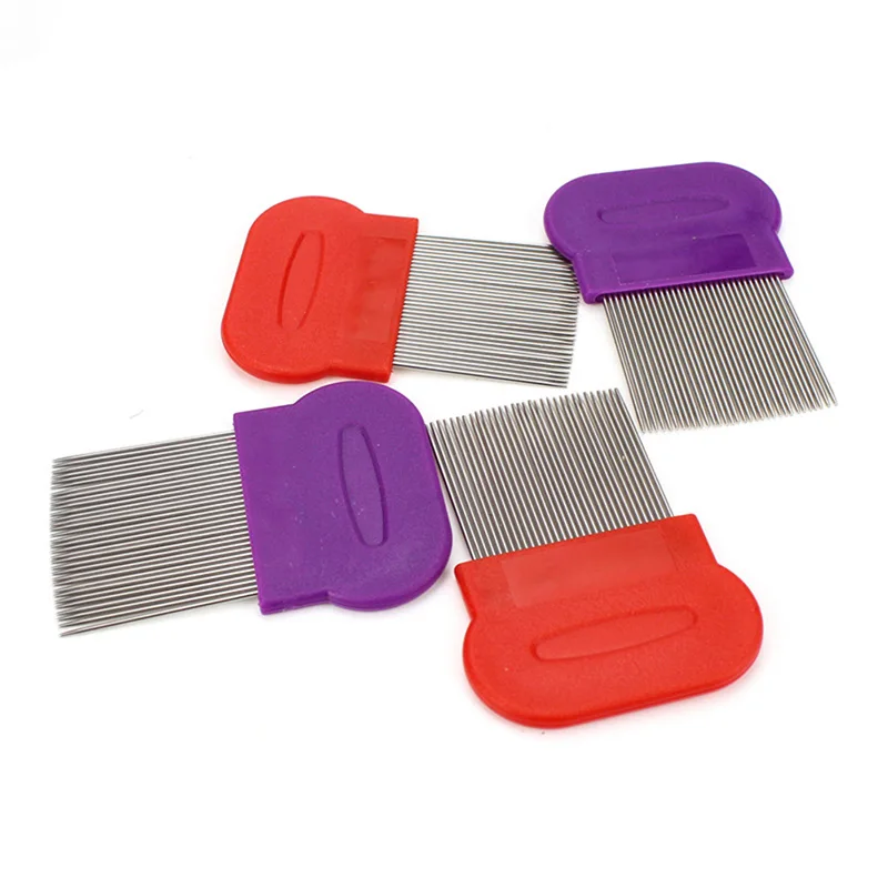 

Расческа для кошек и собак, чистящий инструмент, игла из нержавеющей стали для блох, цветная пластиковая фотощетка, аксессуары для домашних ...