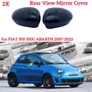 Carbon Fiber Abarth Fiat 500/595 Mirror Caps