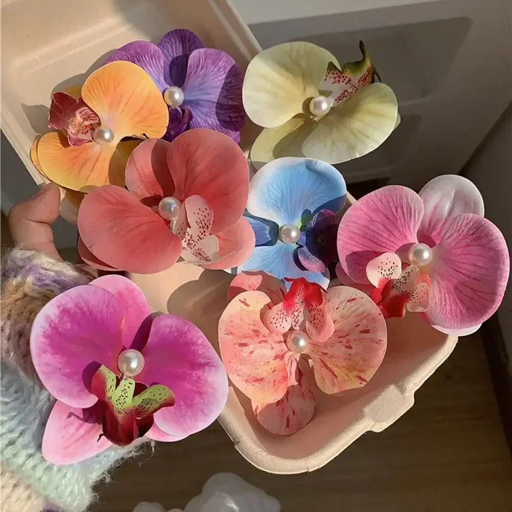Заколка для волос с жемчугом Phalaenopsis