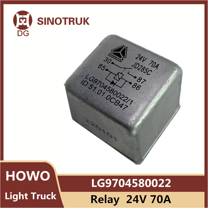 

LG9704580022 Relay For SIONTRUK HOWO Light Truck 24V 70A Main Power Cab Relay Cabin Truck Parts