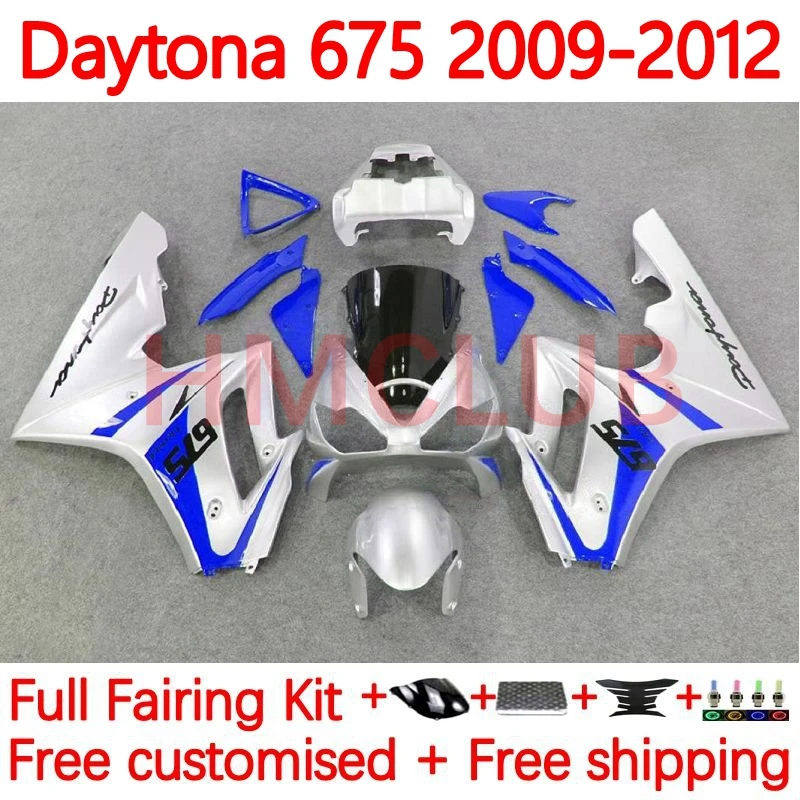 

Корпус литьевой формы для Triumph Daytona 675 R 675R 2009 2010 2011 Daytona675 09 10 11 12 серебристо-голубые Обтекатели OEM 40No.28