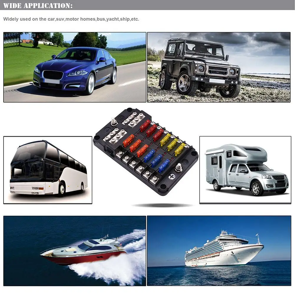 Фотоэлемент с индикатором 12 В 32 панель распределения питания держатель