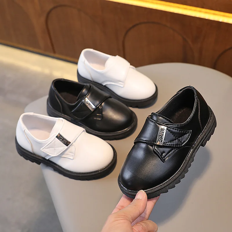 

Boys Big Children Versatile Casual Britain New Performance Loafers Hook & Loop Casual Uniform School Shoes 2022 Spring & Autumn