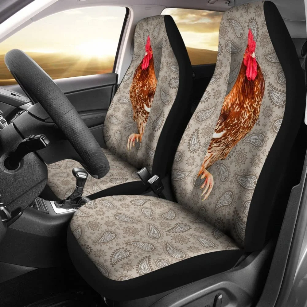 

Chicken Hello You Car Seat Covers 094209,Pack of 2 Universal Front Seat Protective Cover