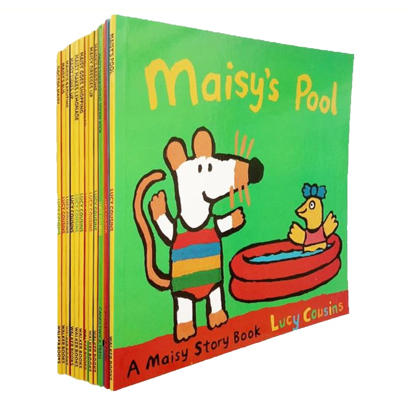 12 книг/набор Maisy Swimbag волнистая мышь англоязычная раскладка книга с изображением