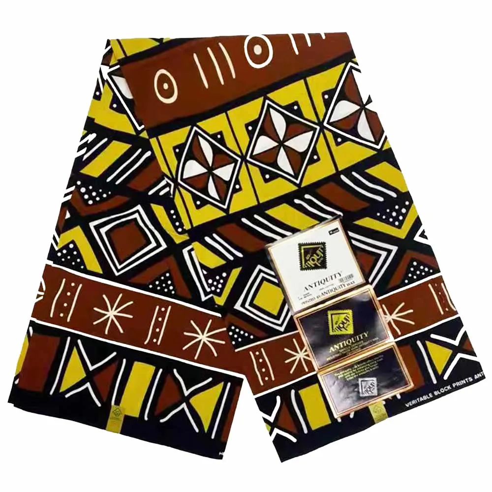 Настоящий воск 6 ярдов высокое качество стандартная африканская ткань из