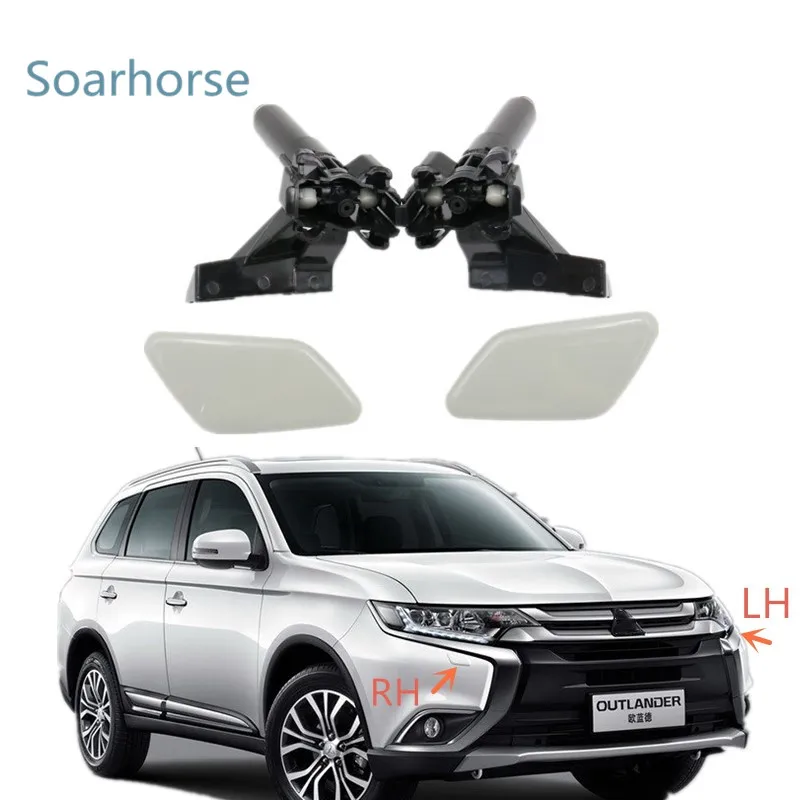 Headlamp Headlight Washer Sprayer Nozzle Jet with Cover Cap For Mitsubishi Outlander 2016 2017 2018 2019