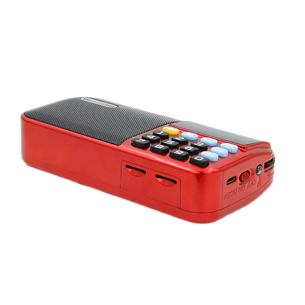 Портативный FM-радиоприемник C-803 Мини цифровой USB TF MP3-плеер светодиодный фонарик с