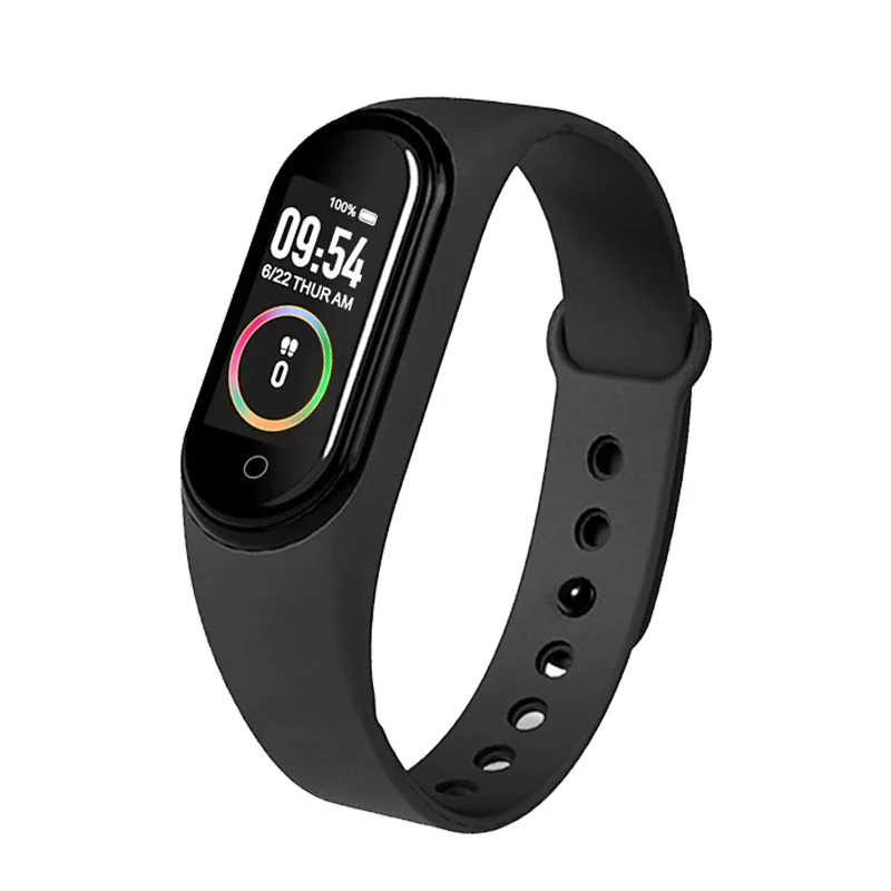 

Sports bracelet M4 smart bracelet pedometer blood pressure heart rate health monitoring mobile phone monitoring