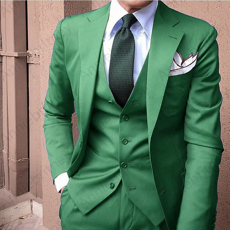 Мужской облегающий костюм синие блейзеры из 3 предметов черные брюки смокинг для