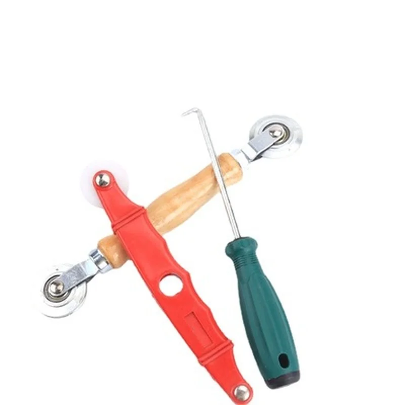 

1 шт. деревянная ручка и стальные колеса инструмент для скручивания двойных окон ручной ролик для скручивания бытовой прочный экран двери